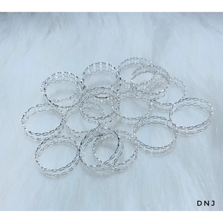 nhẫn kim tiền trơn bạc ta