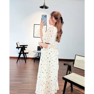ĐẦM Midi HOA VIỀN