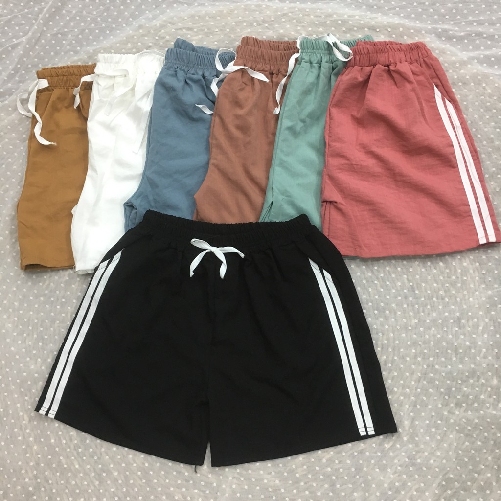 Quần đùi đũi sọc viền nữ đũi siêu mát , nhẹ nhàng, thấm hút mồ hôi cực tốt!!! | BigBuy360 - bigbuy360.vn