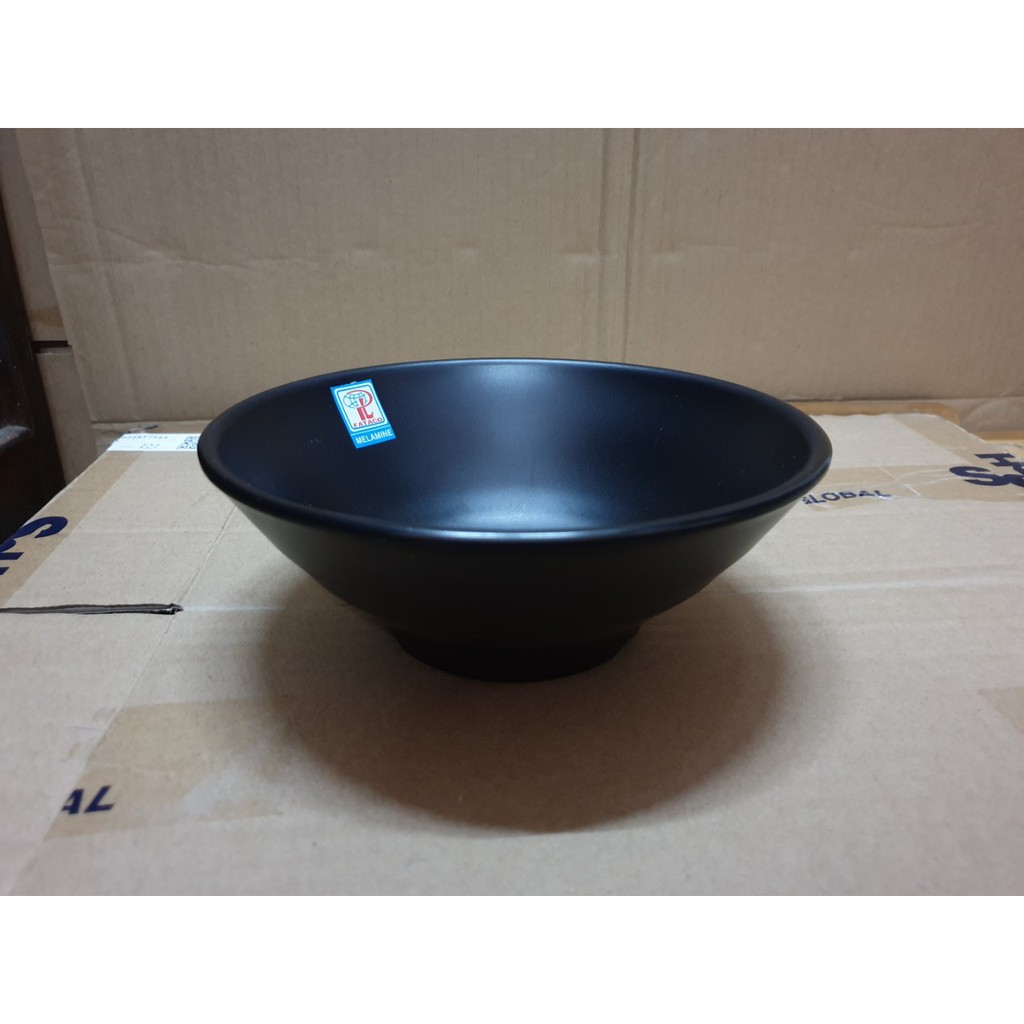 Tô nhựa Melamine Nhám Đen size 14.8 cm