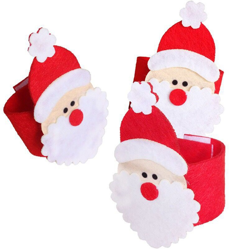 Bộ 4 Vòng Giữ Khăn Ăn Hình Ông Già Noel