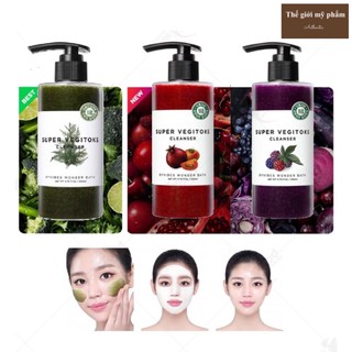 Full size - 300 ml - Sữa rửa mặt rau củ thải độc Super vegitoks cleanser Wonder bath