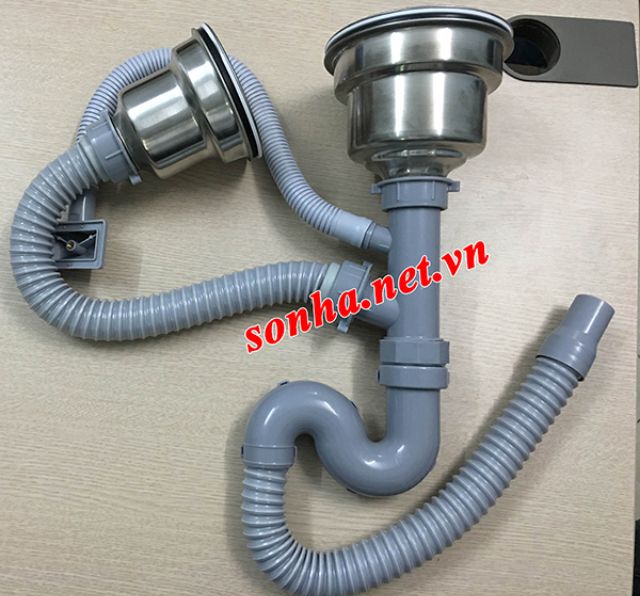 (GIÁ HỦY DIỆT) BỘ XẢ CHÉN ĐÔI INOX CAO CẤP