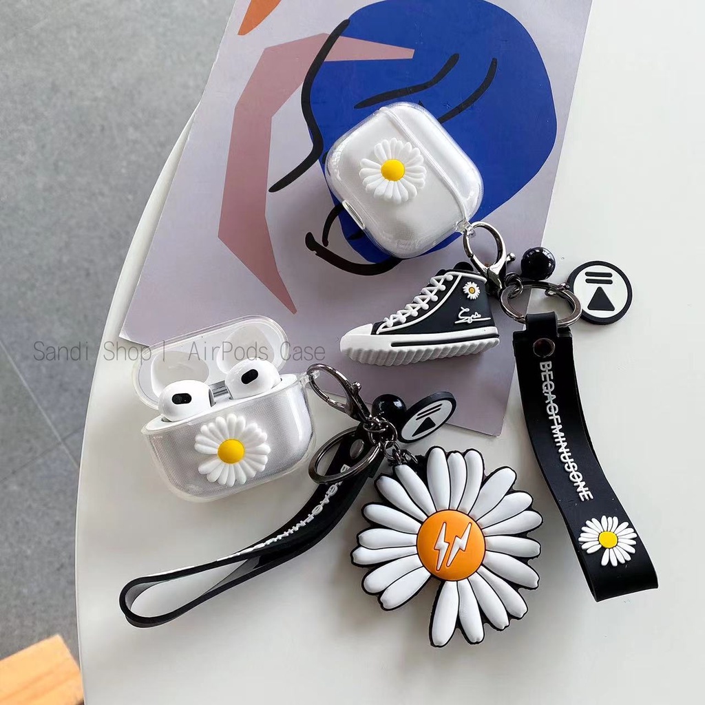 Đơn Giản Daisy AirPods Pro3 Ốp Lưng AirPods 4 AirPods Dành Cho AirPods 1 2 3 Pro Pro Pro2 TPU Mềm Kh