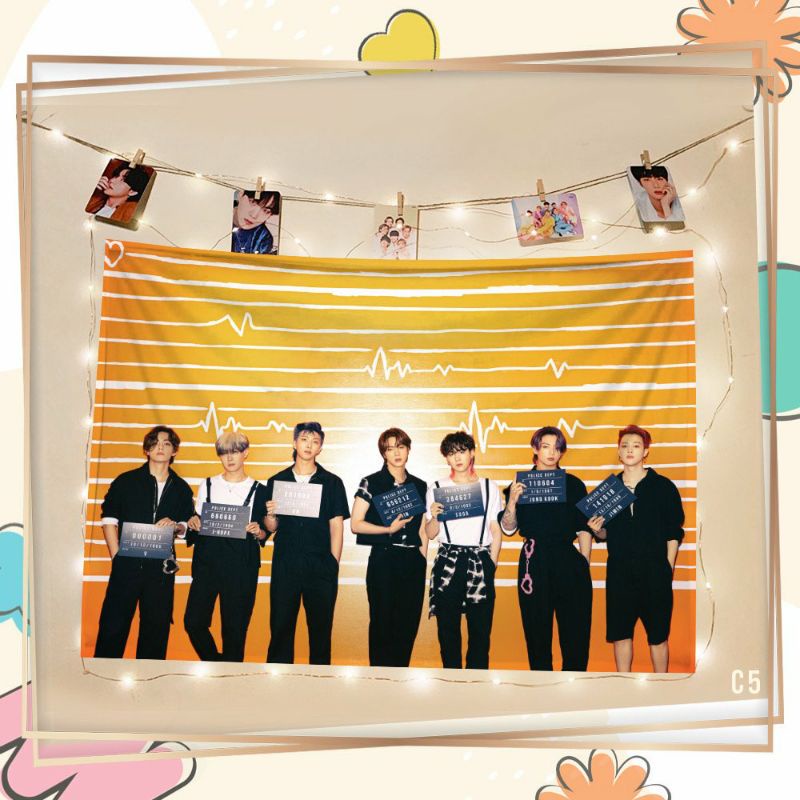 Tranh vải BTS treo tường trang trí, làm back ground 💜💜💜 | BigBuy360 - bigbuy360.vn