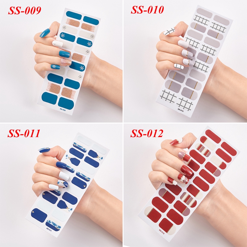 Set 22 nhãn dán móng tay 3D nhiều phong cách tùy chọn Ss001-020