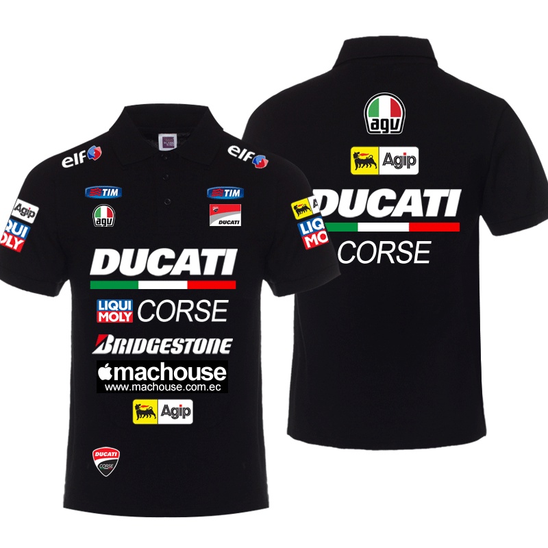 Áo Thun POLO Đi Xe Mô Tô Ducati fleet road Chất Liệu Nhanh Khô Cao Cấp
