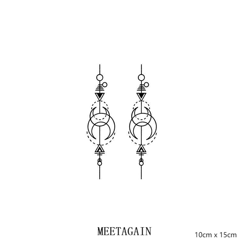 Hình xăm dán tạm thời 10cm x 15cm chống thấm nước giữ lâu 15 ngày L-011