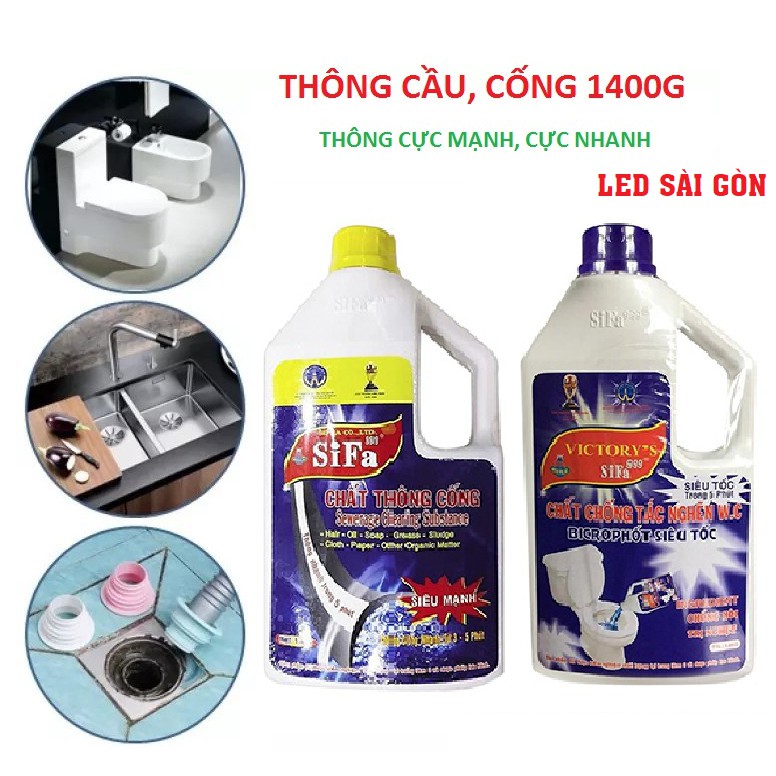 Chất thông cống và cầu SiFa dạng nước 1400G thông cực mạnh 5 phút