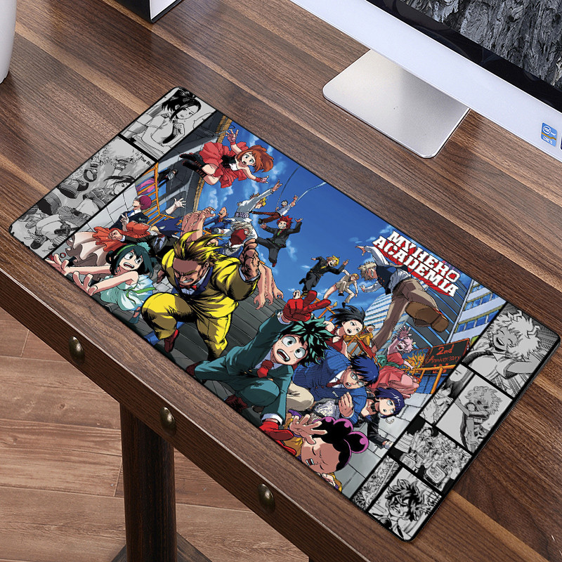 Miếng Lót Chuột Và Bàn Phím Chống Trượt Hình Nhân Vật Phim Học Viện Anh Hùng 30x60cm