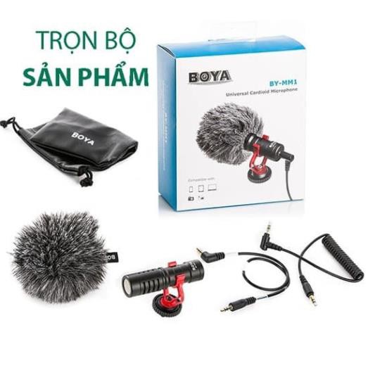 (CÓ SẴN) MIC Thu Âm BOYA BY-MM1 Cho Máy Ảnh DSLR, Mirroless, Smartphone, Action Cam, Gopro, DJI Pocket, DJI Action ...