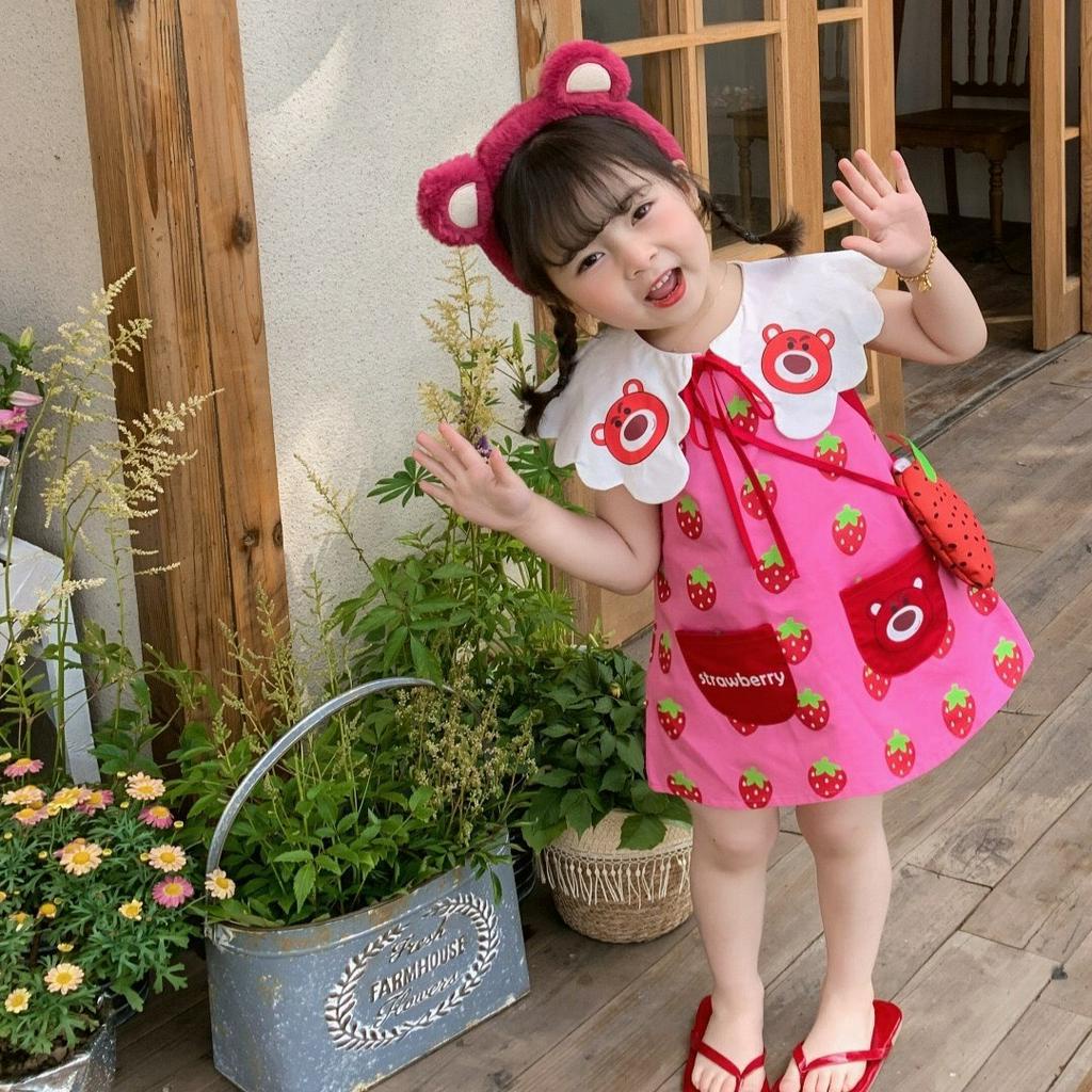 VÁY HỒNG GẤU DÂU A1091 - MALWEE OFFICIALSTORE