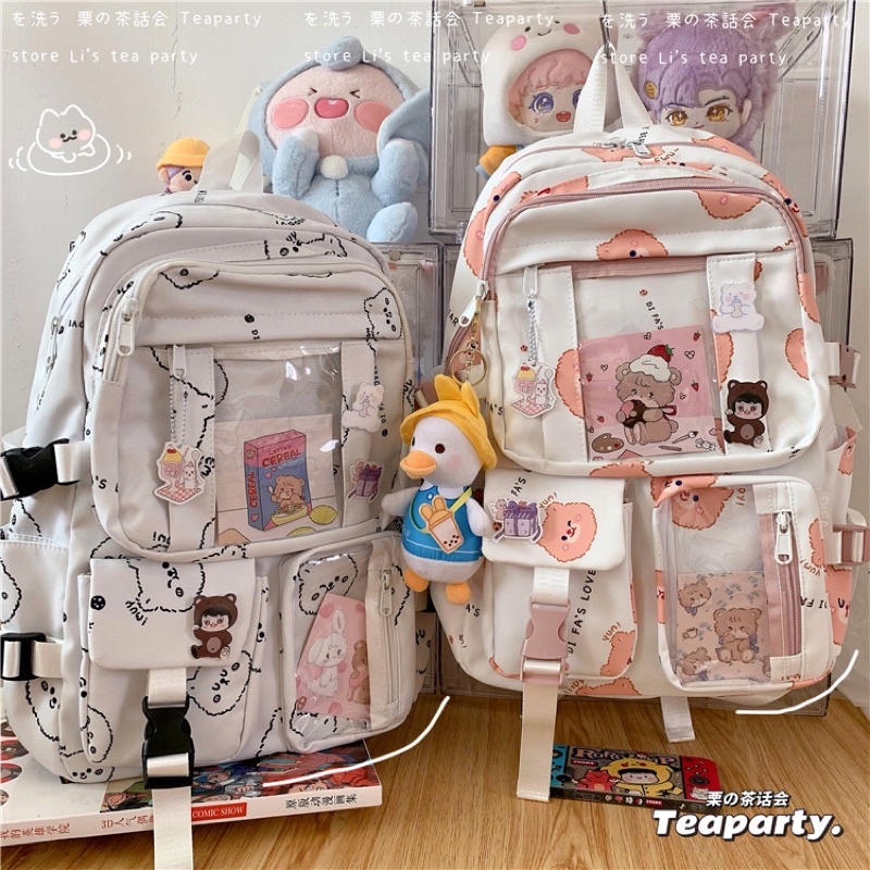 Balo cặp sách đi học siêu cute ulzzang hình con gấu dễ thương Order 2 tuần Trang Xuka