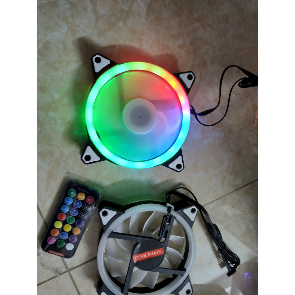 Combo 5 Fan Led RGB Coolmoon L8+ Tặng Bộ Hub Kết Nối Nguồn Và Điều Khiển