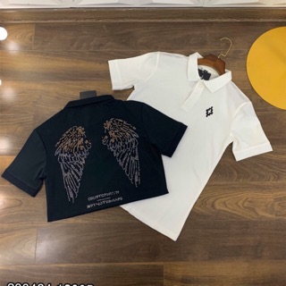 Polo Marcle Burlon đôi cánh đính đá cực chất - Ảnh thật 100%