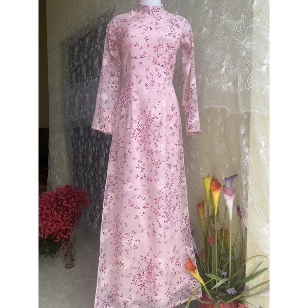 ÁO DÀI VOAN ÉP CAP CẤP 4 TÀ