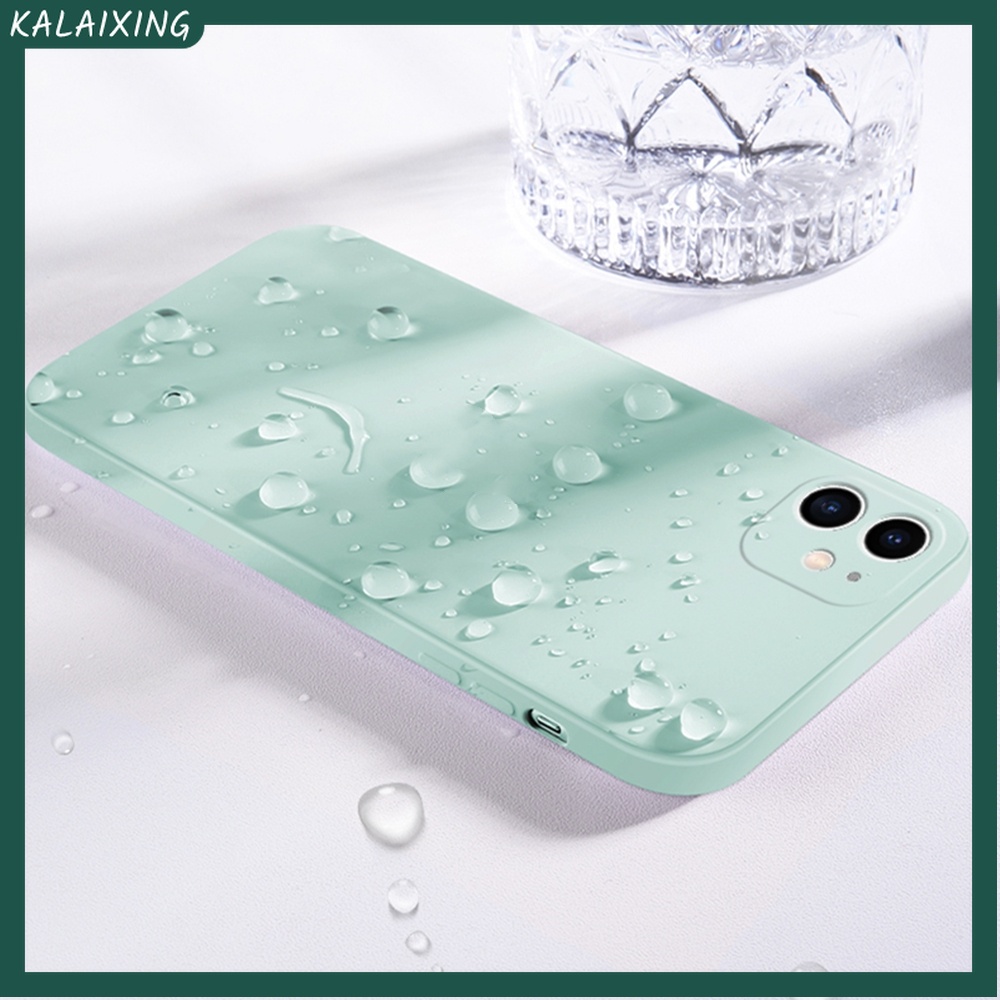 Ốp Điện Thoại Silicon Mềm Trơn Màu Hình Vuông Nhiều Màu Sắc Cho iPhone 12 Pro Max 12Mini 12Pro 11
