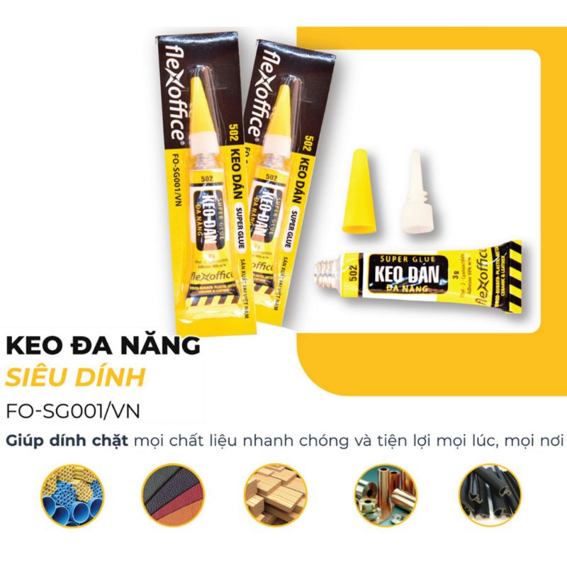 Keo dán đa năng 502 Thiên Long 3g siêu dính