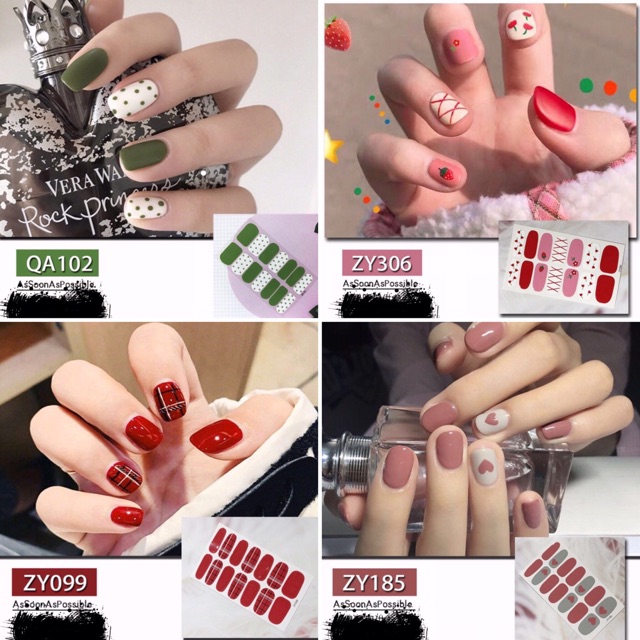 (SALE RẺ) Miếng dán móng tay 3D hàn quốc nail Wraps mẫu mới đẹp