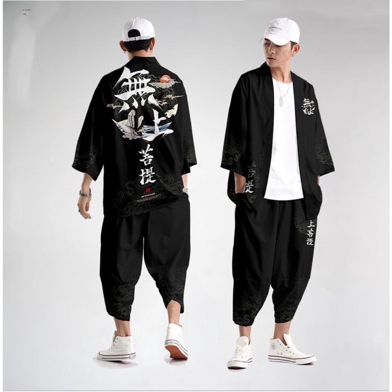 Set đồ nam Kimono Yunhe Jiuxiao phong cách Nhật Bản siêu chất BSK11