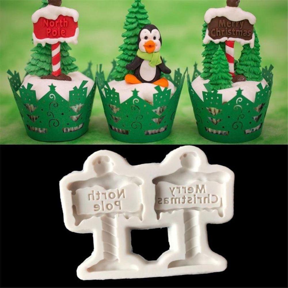 CONOPERY Khuôn Silicone Làm Bánh Kẹo Hình Ông Già Noel &amp; Bông Tuyết