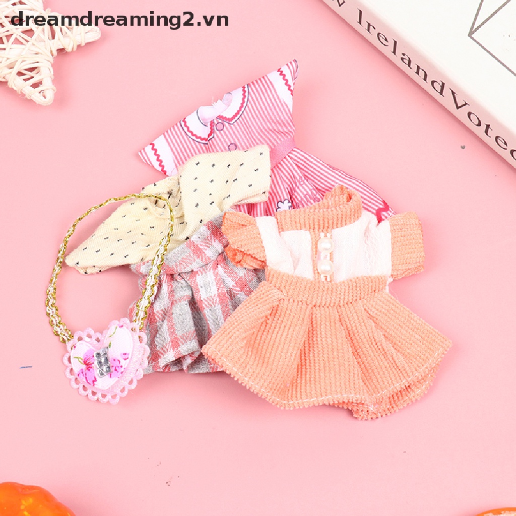 Đầm Nhiều Màu Sắc Cho Búp Bê Kích Thước 6 Inch