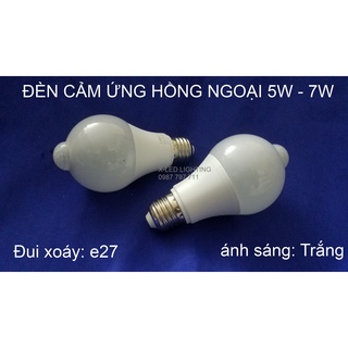 Đèn cảm ứng chuyển động, cảm biển chuyển động 9w - 7w cảm ứng hồng ngoại, radar -vi sóng