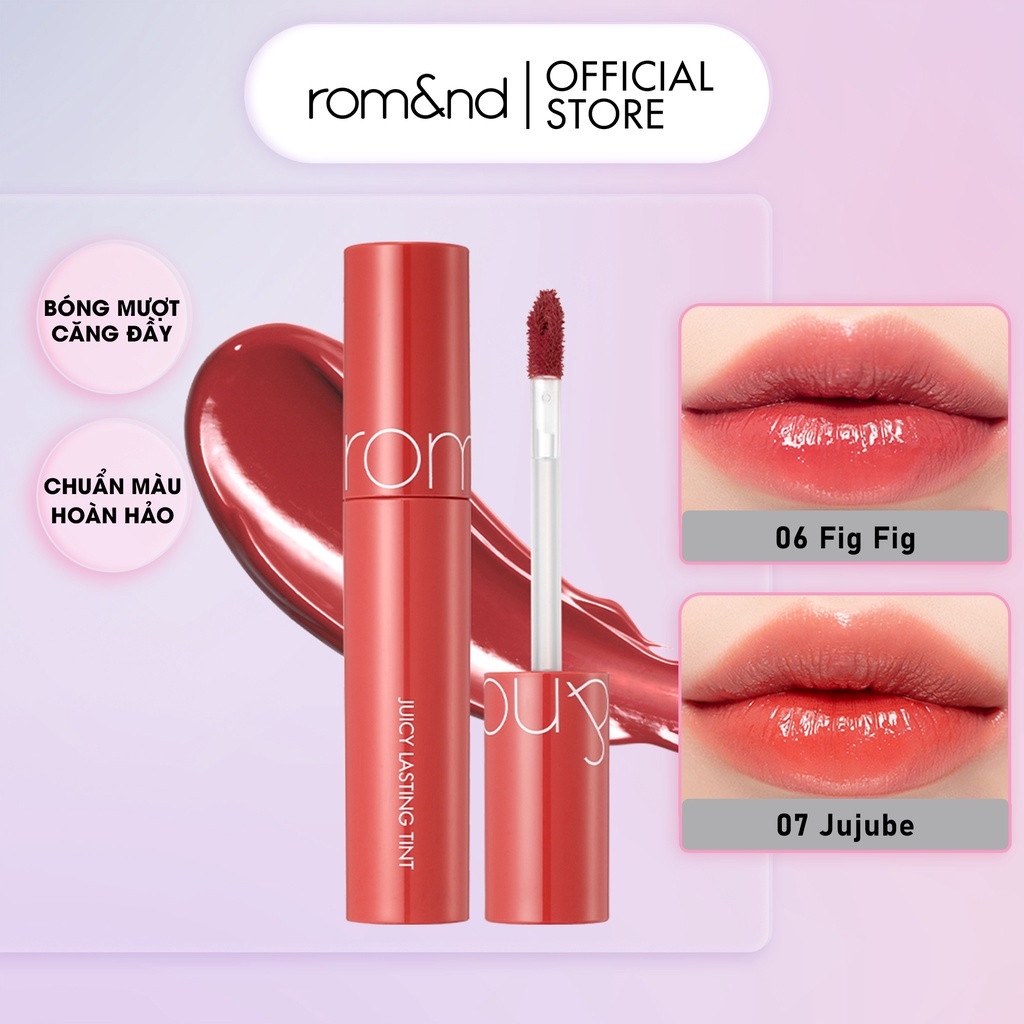 [Rom&amp;nd] [Màu 1-9] Son Tint lì ngọt ngào Hàn Quốc Romand Juicy Lasting Tint 5.5g