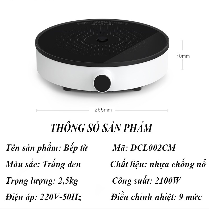 Bếp Từ Đơn - Bếp Từ Xiaomi Đa Năng Công Suất 2200W - Bảo Hành 6 Tháng VT122