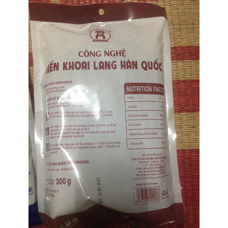 Miến khoai lang 💥CỰC NGON💥 Sợi miến tròn nhăn, dai giòn, không nát, vị thơm ngon đặc trưng.