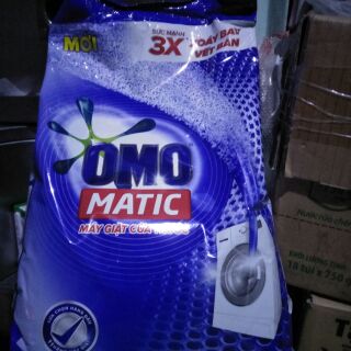 Bột giặt OMO matic máy giặt cửa trước khối lượng tịnh 6kg.