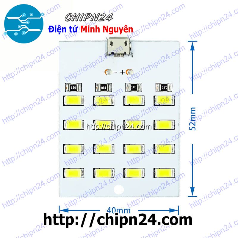 [1 pcs] (F119.7) Mạch 16 led siêu sáng USB 5V