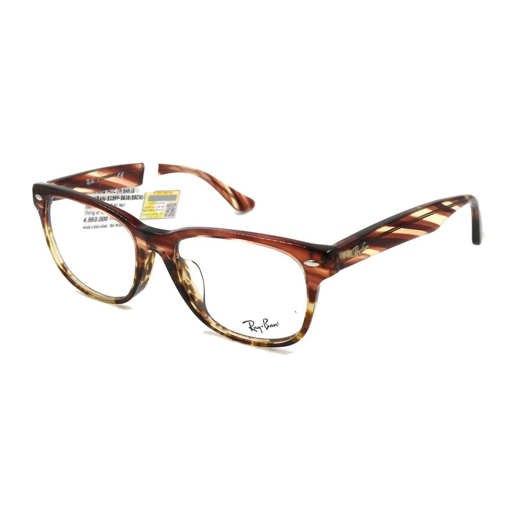 RB5359F-Gọng kính nam nữ Rayban chính hãng (55-18-145), thiết kế dễ đeo bảo vệ mắt