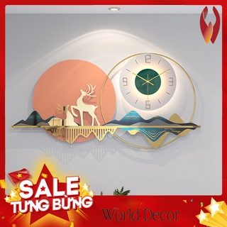 Đồng hồ treo tường trang trí kim trôi decor phòng khách Mã CA16