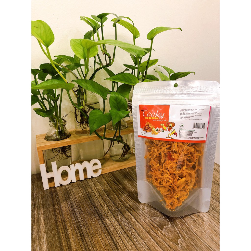 [Khô gà bơ tỏi ăn vặt Rẻ Vô Địch] Khô gà bơ tỏi Cooky 50g ngon rẻ - Khô gà lá chanh | BigBuy360 - bigbuy360.vn