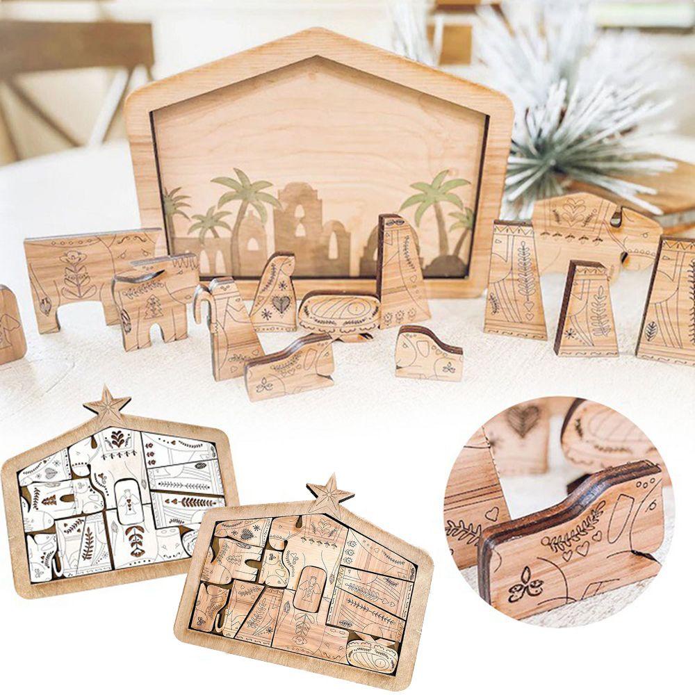 LUOL Đồ trang trí Chúa Jesus Bằng Gỗ Dùng Trang Trí Nhà Cửa