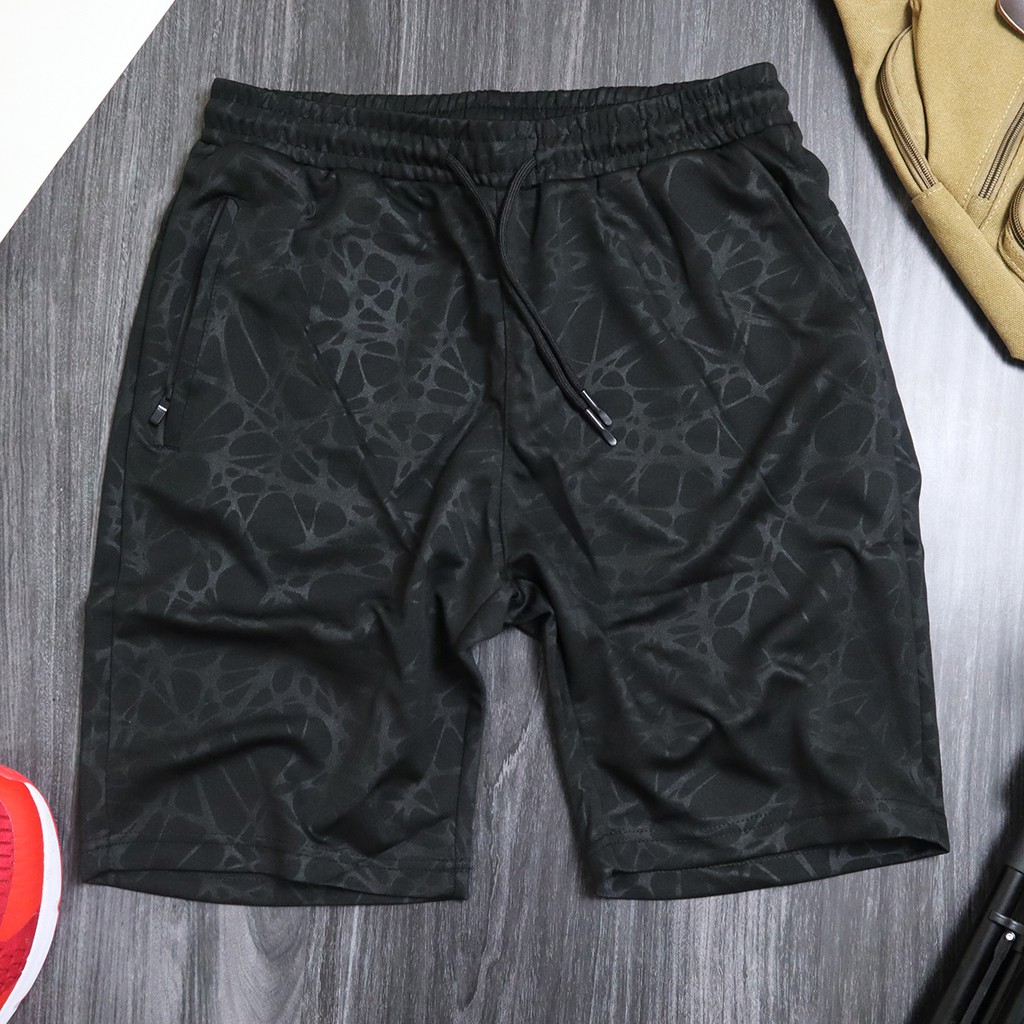 Quần short nam, quần đùi nam rằn ri LIKEFIT túi có khóa mặc đi tập đi chơi tiện lợi