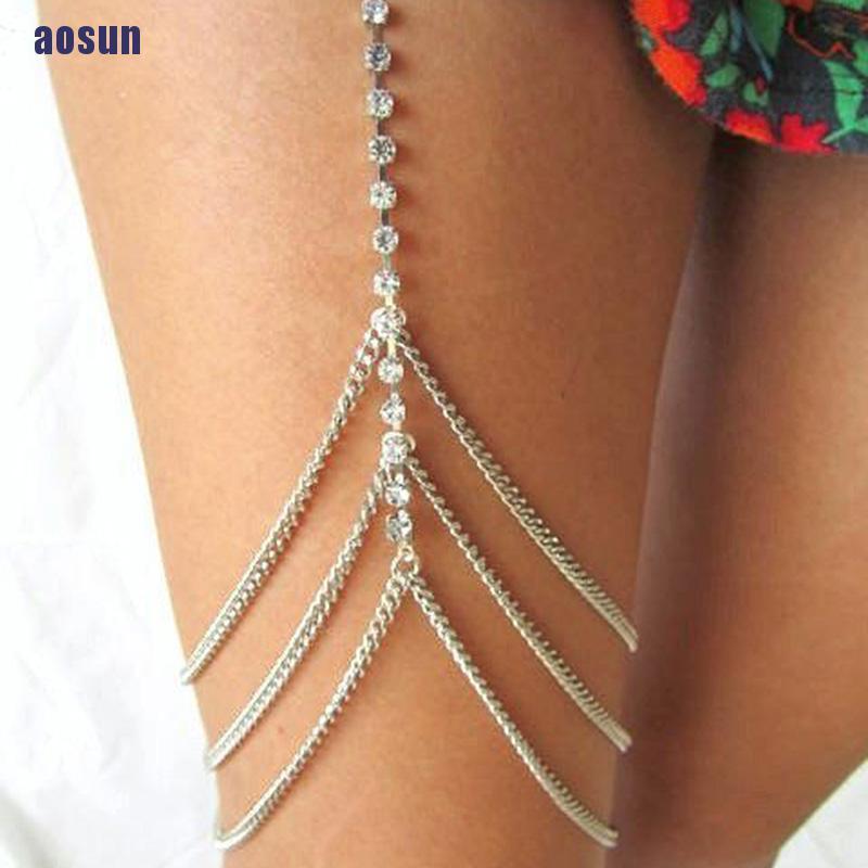 Dây Đeo Đùi Đính Đá Pha Lê Quyến Rũ Cho Nữ