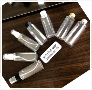 [ Chai nhựa 100ml Nắp bật ] 50 Chai pet 100ml / 70 mL nắp bật đen