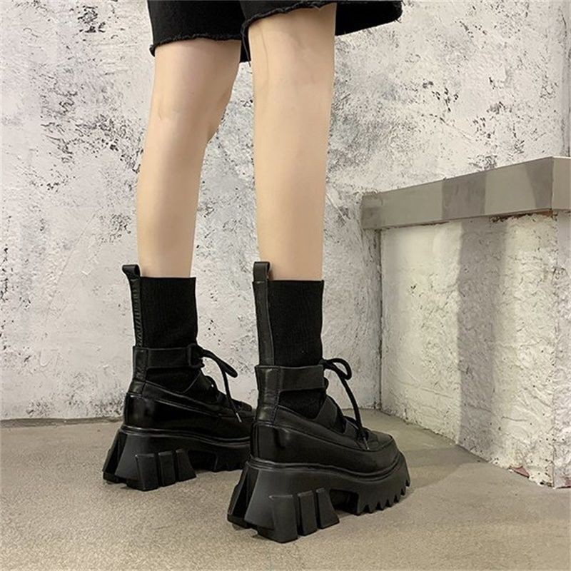 (sẵn 38 đen)ORDER 10-14ng_ Boot chun đế đinh 6cm (có ảnh thật) | BigBuy360 - bigbuy360.vn