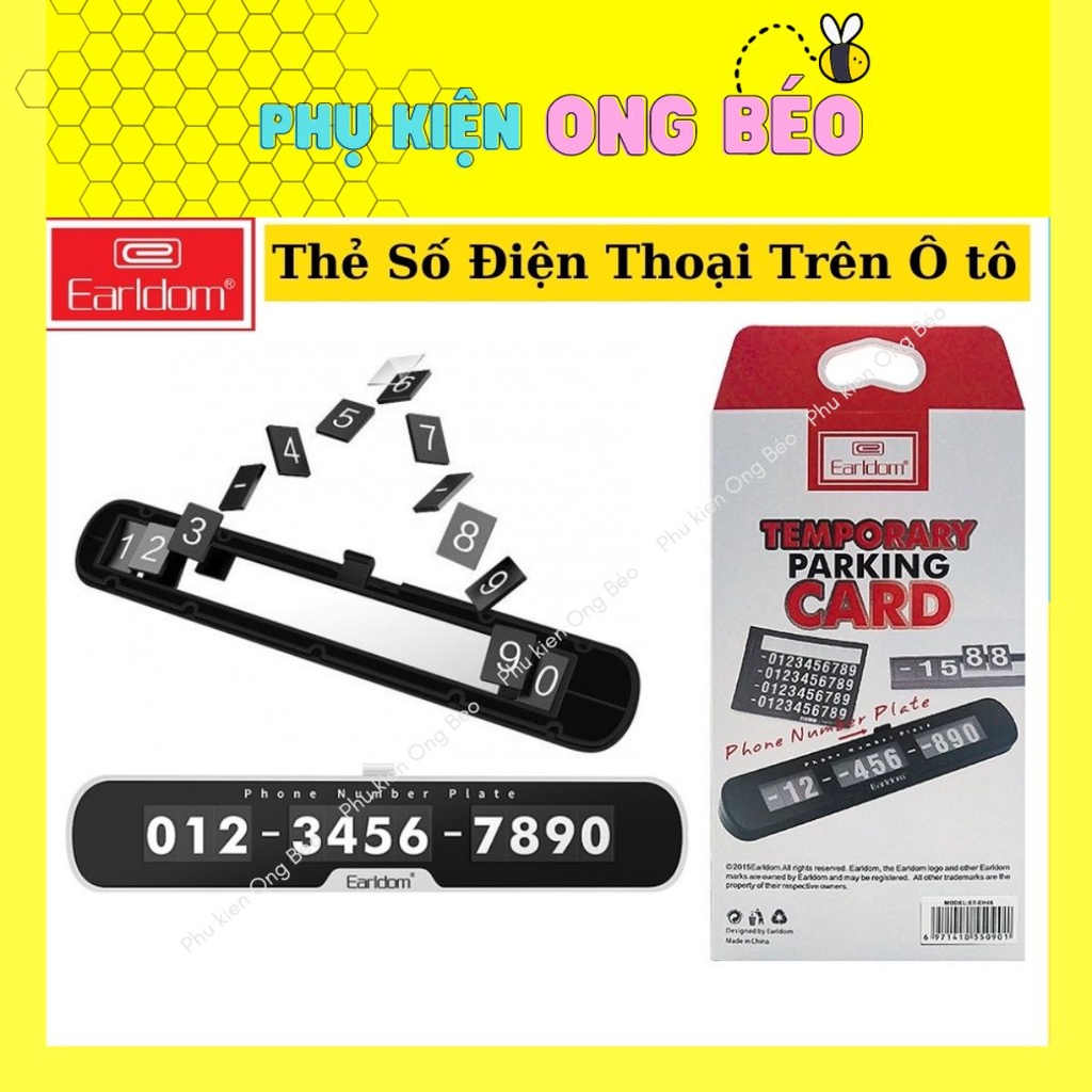 Thẻ số điện thoại gắn Ô tô Earldom EH-46, có chế độ On/Off - Beetechvietnam