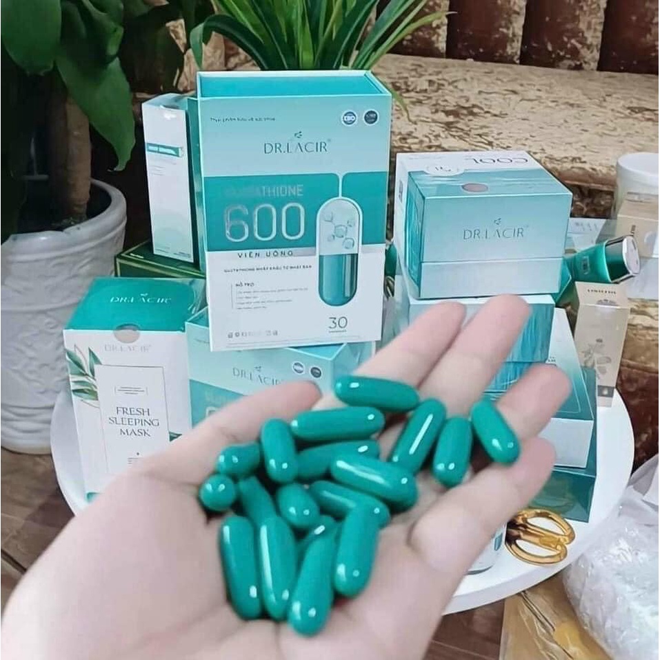 Viên Uống Trắng Da Glutathione 600 Dr Lacir - Hộp 30 Viên