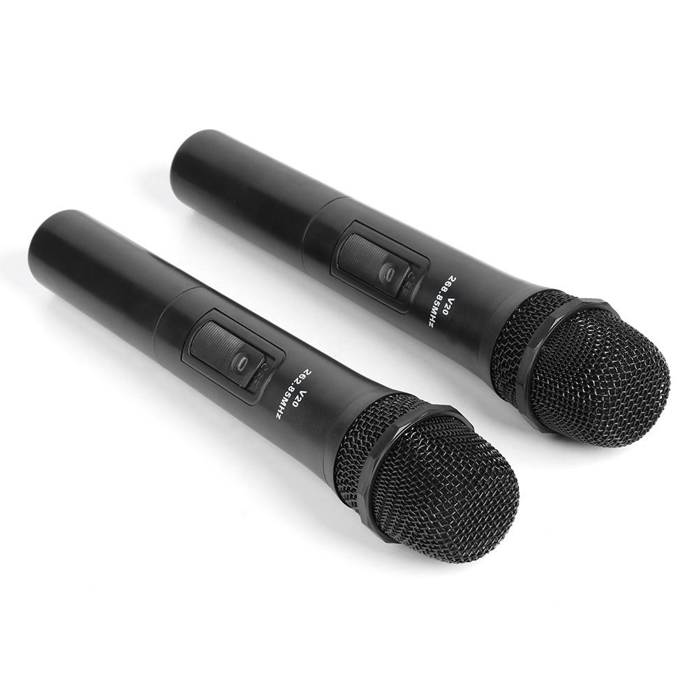 2pcs Smart Wireless Microphones Handheld Mic with USB Receiver for Karaoke