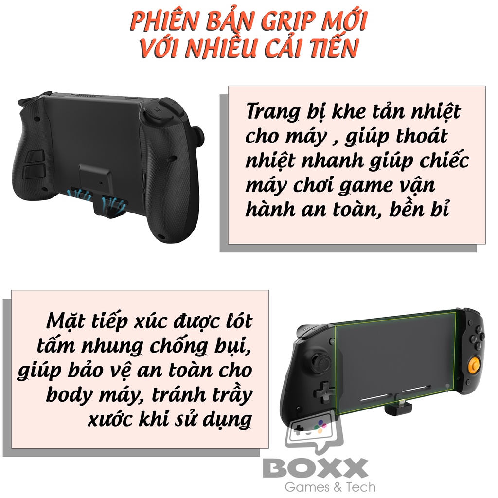 Tay cầm điều khiển cho Nintendo Switch Oled, Controller Grip Nintendo Switch Oled chính hãng Dobe