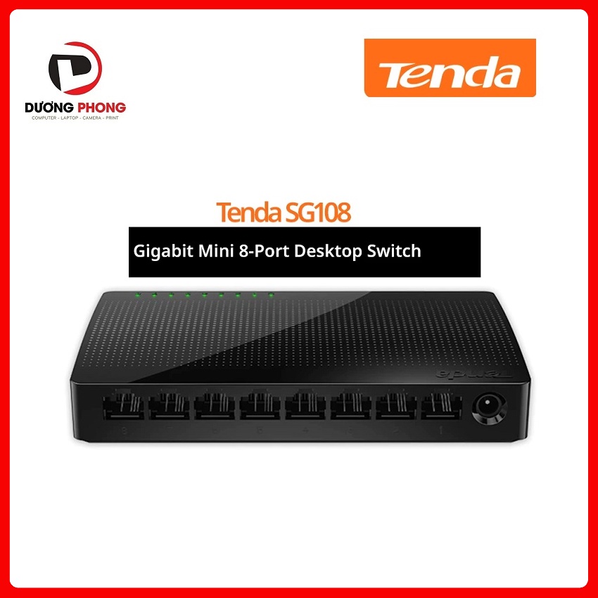 Bộ chia mạng Switch Tenda SG108 8-Port Gigabit - BH36 Tháng Chính Hãng