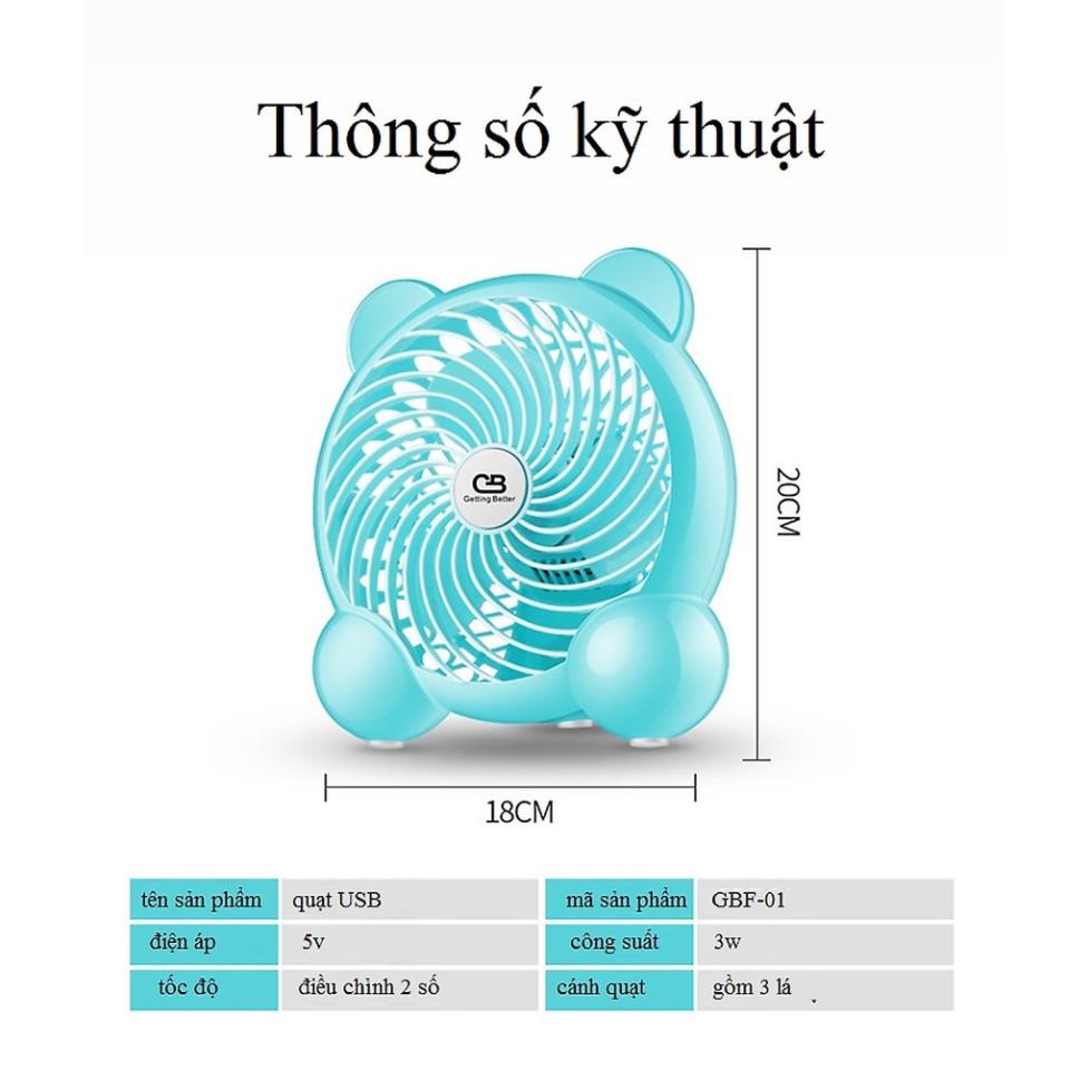 Quạt văn phòng mini điều chỉnh 2 tốc độ gió | BigBuy360 - bigbuy360.vn