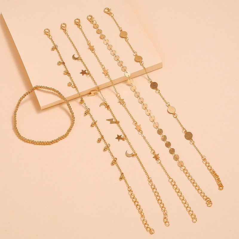 Set 6 lắc chân WE FLOWER nhiều kiểu dáng phong cách bohemian