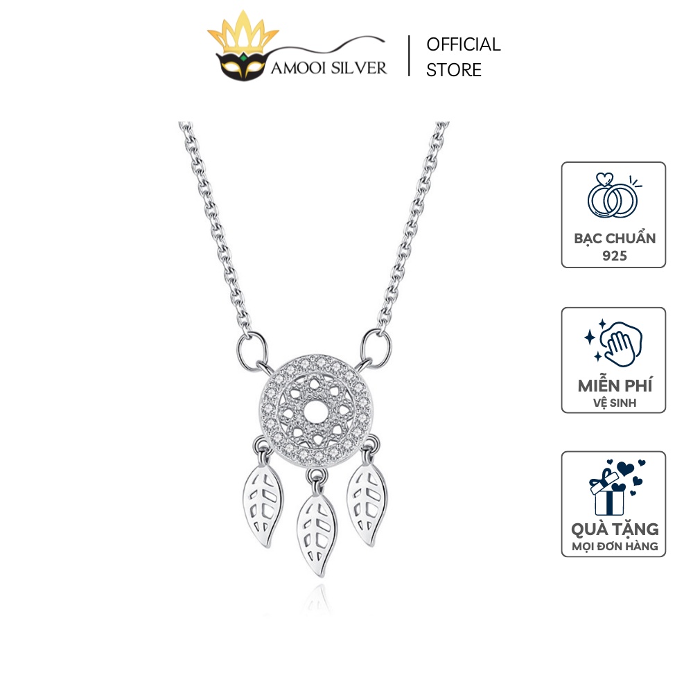 Dây Chuyền Bạc S925 Dream Catcher Đính Đá Lấp Lánh - Amooi Silver AD49