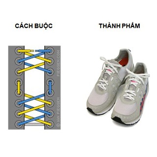 bộ dây cột giày 3 BỘ 3 MÀU