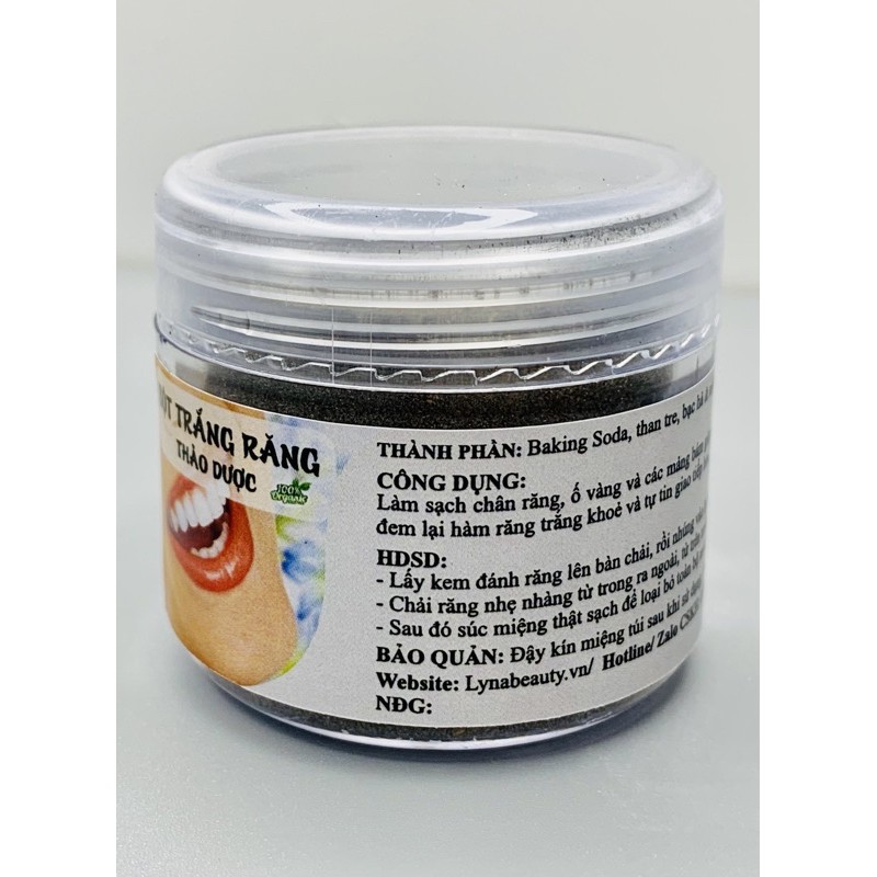 Bột trắng răng thảo dược 100% organic - trắng răng, sạch máng bám, hết ố vàng, hơi thở thơm tho | Bột Natural